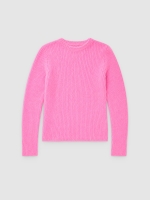 %Pto% Jersey pelo de nutria rosa chicle vista frontal