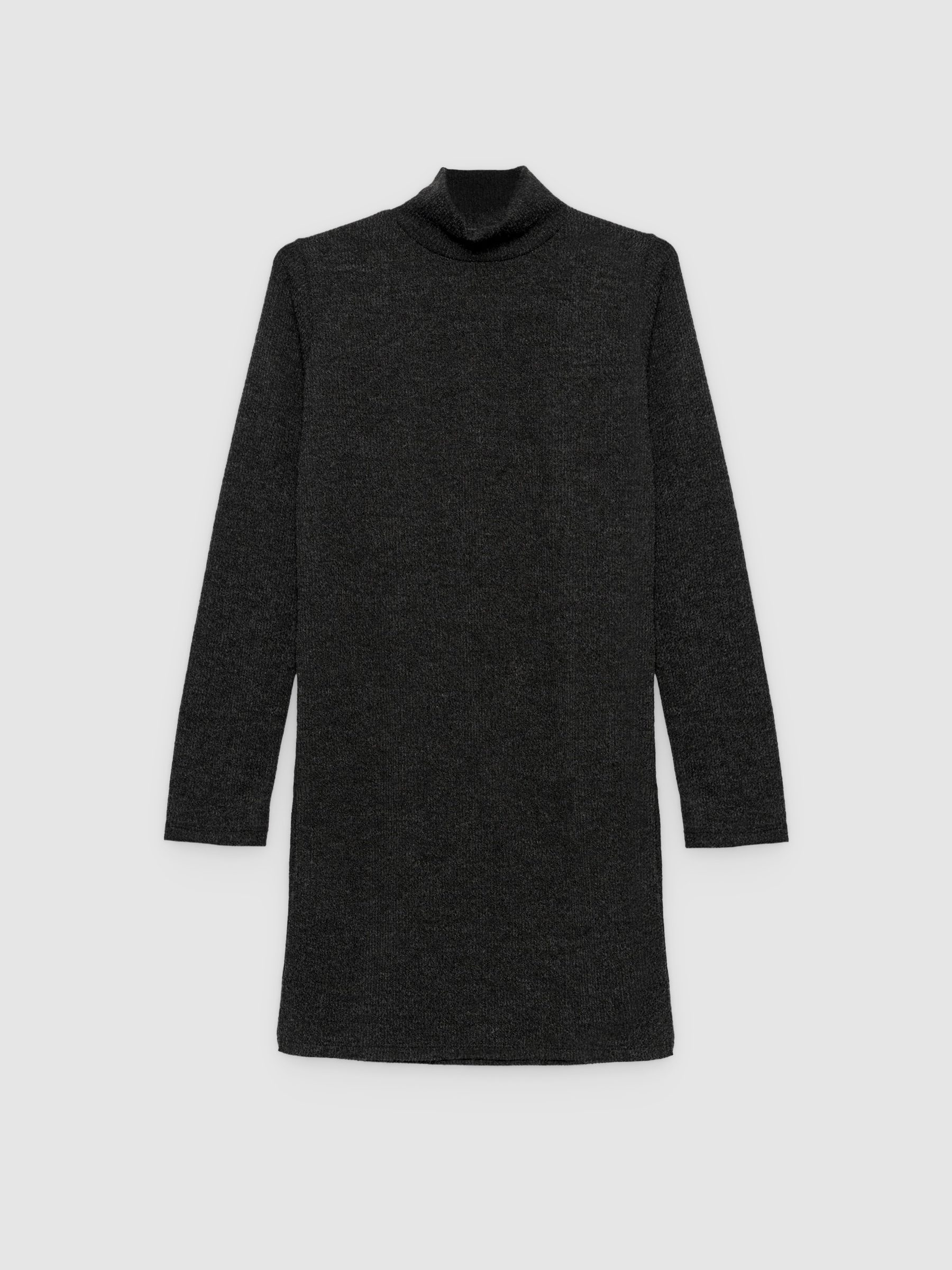 Long slit jumper black middle front view