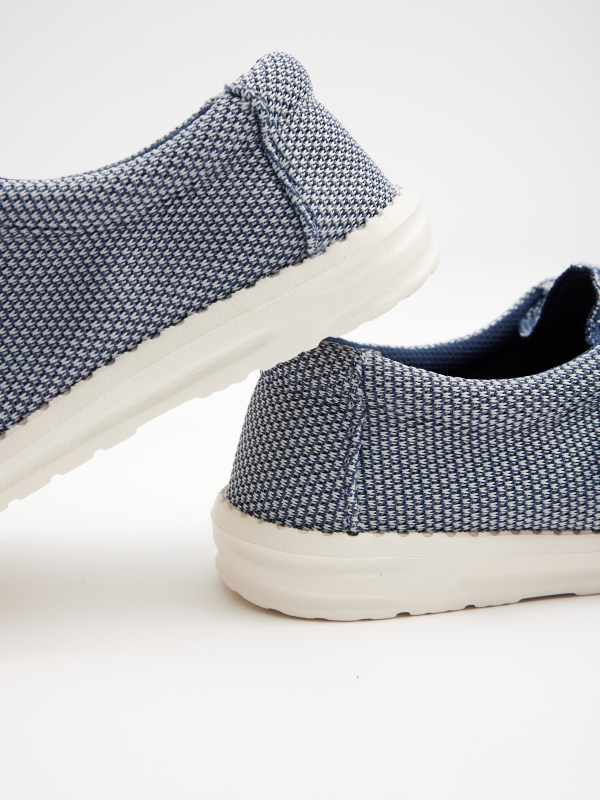 Nylon elastic sports shoes EVA petrol blue detail view