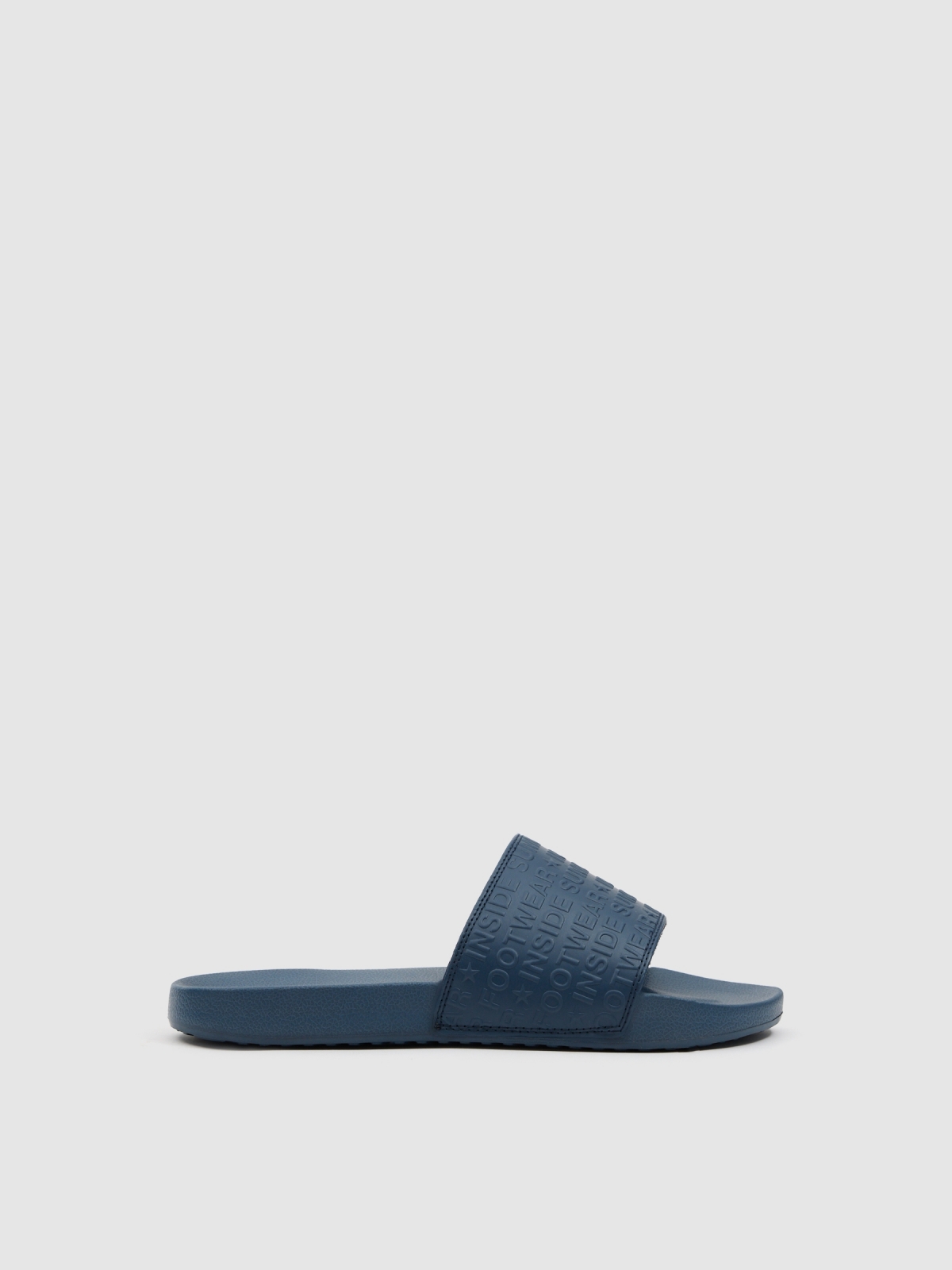chinelo para piscina azul vista superior