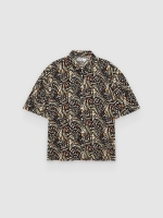 %Pto% Oversize printed shirt multicolor front view