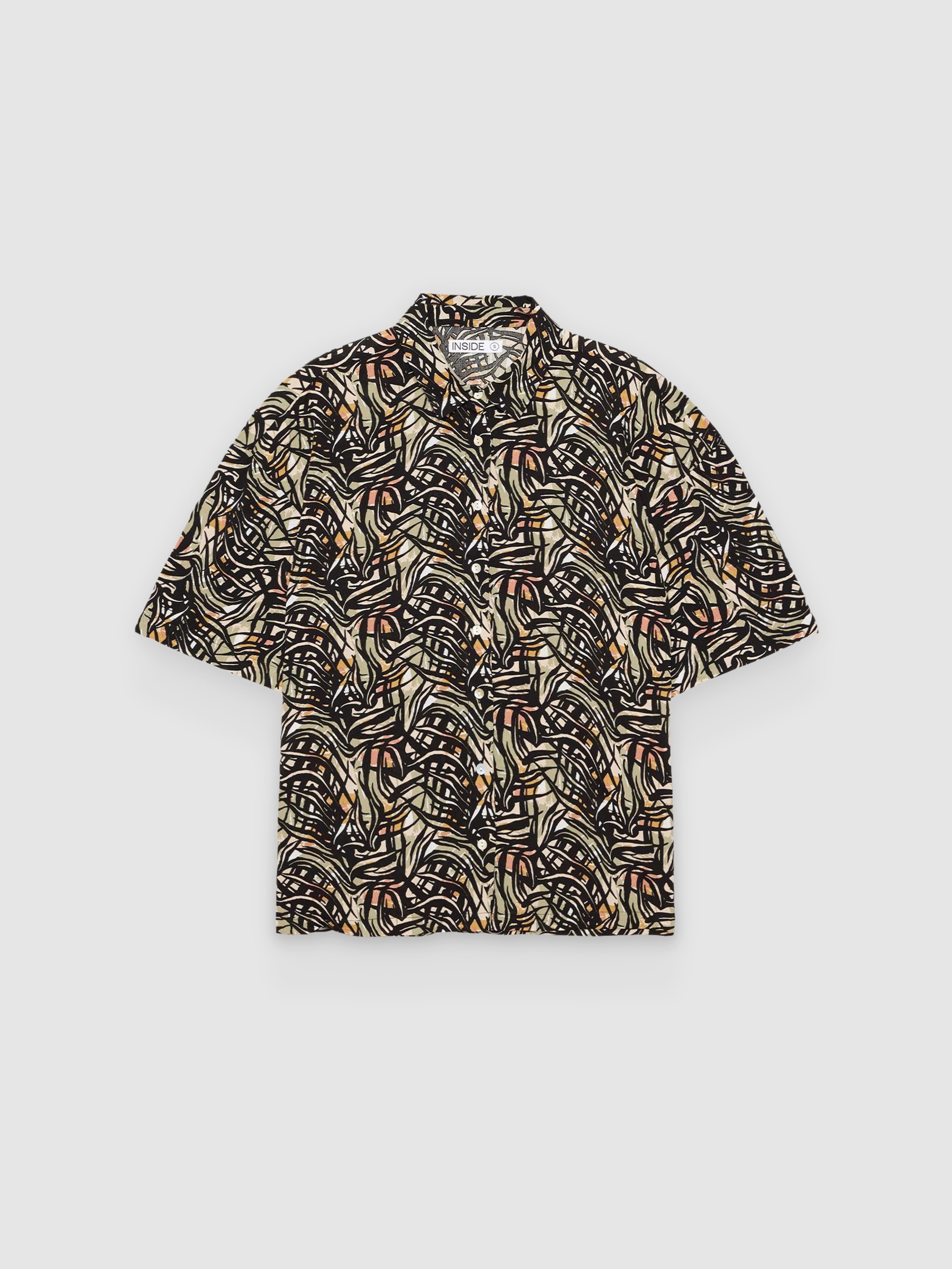 Oversize printed shirt multicolor middle front view