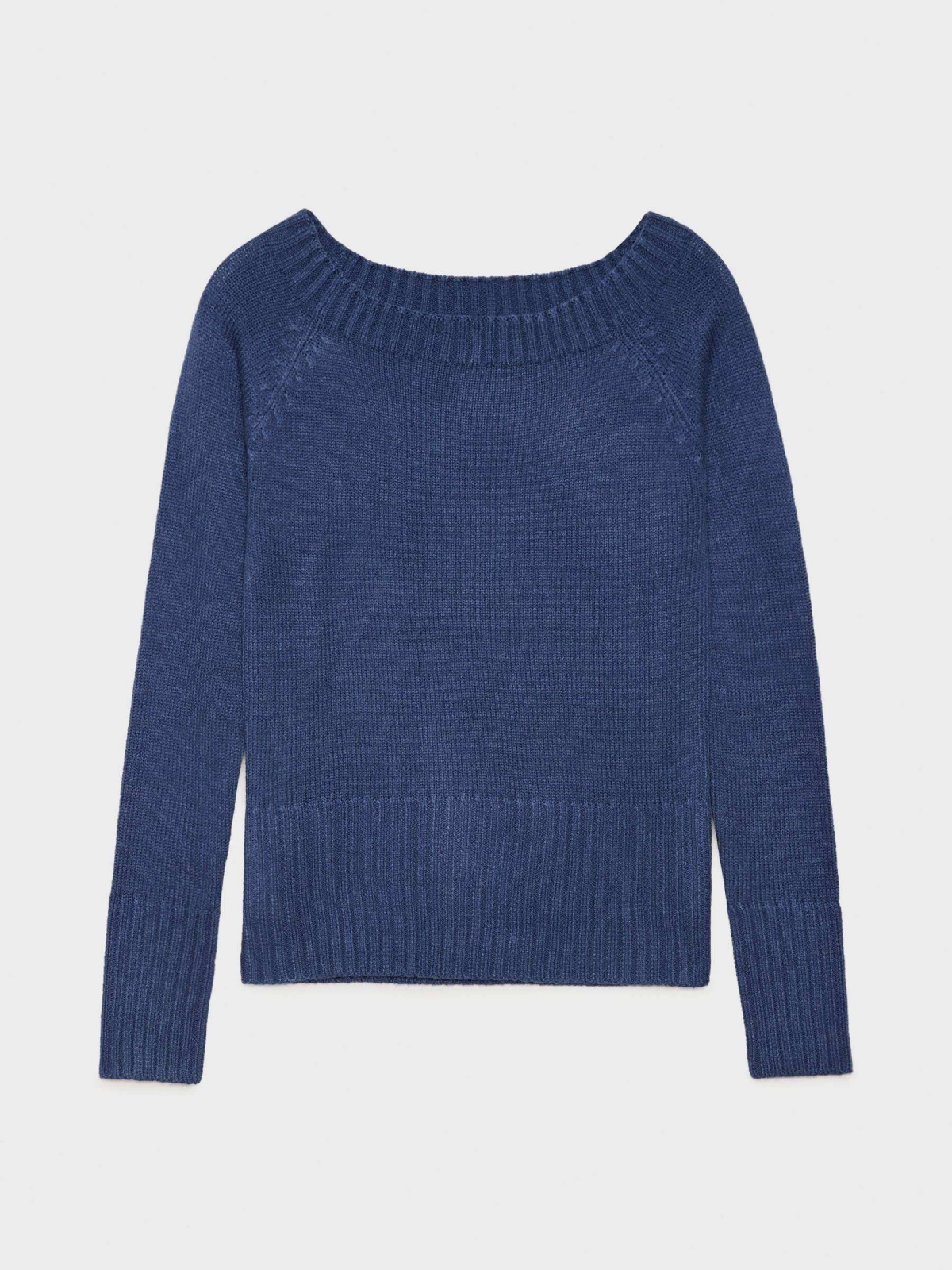 %Pto% Marbled boat sweater navy front view
