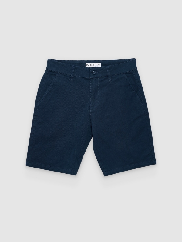  Bermuda Chino casual azul petróleo vista frontal