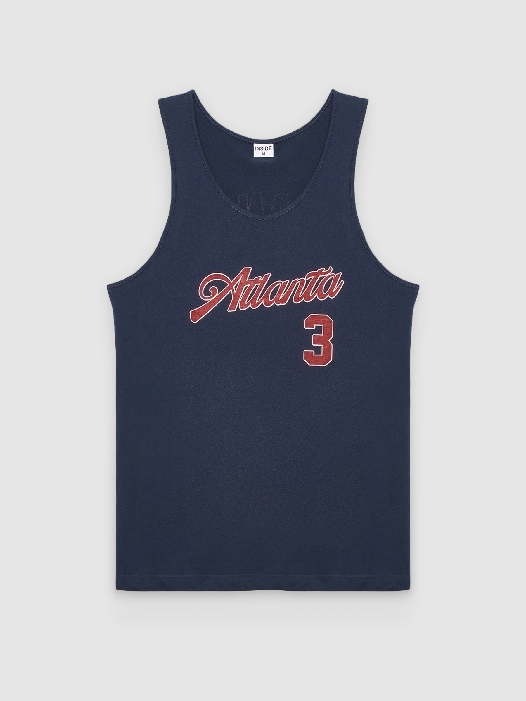 %Pto% Camiseta tirantes Atlanta azul marino vista frontal