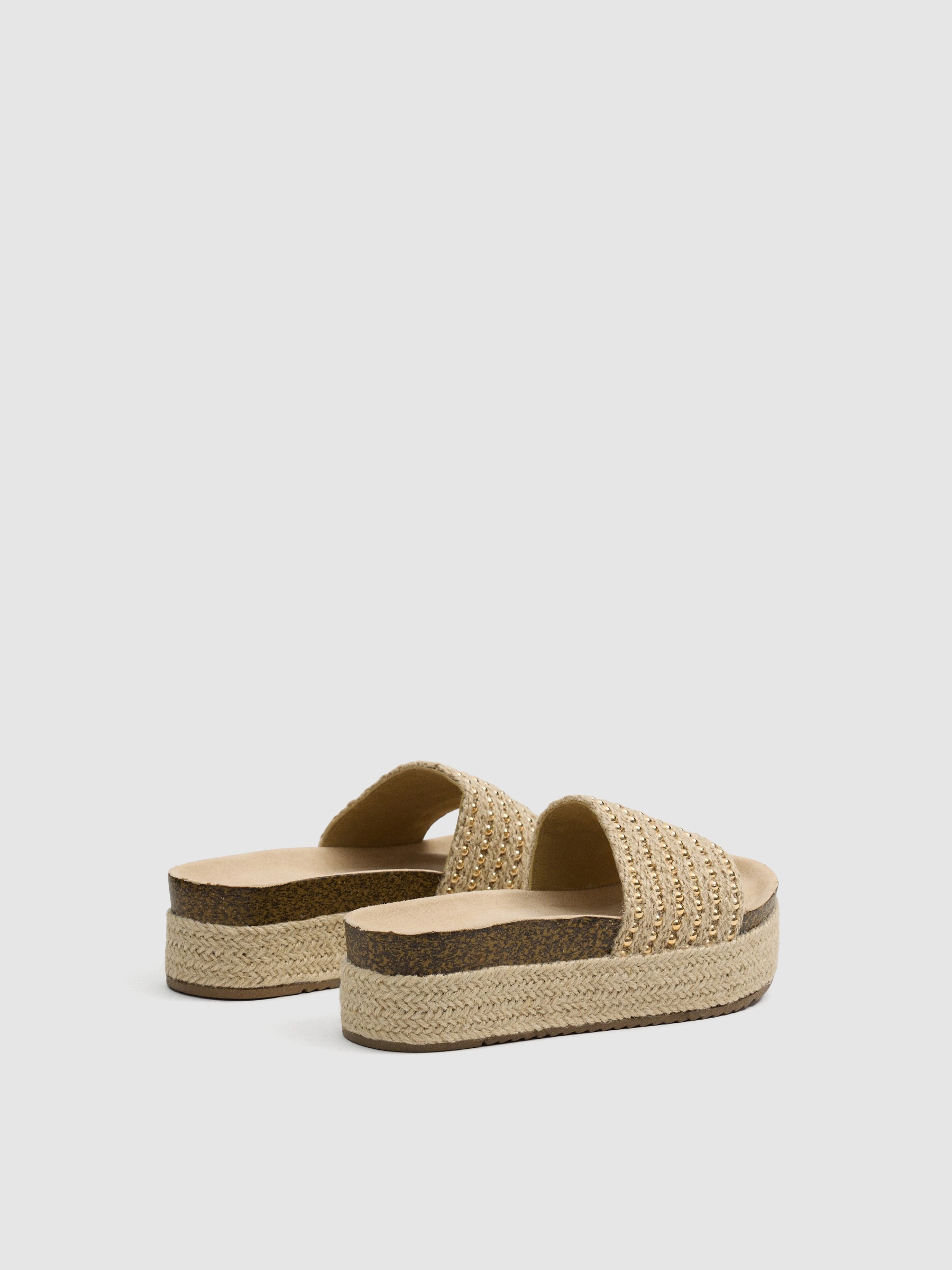 Sandalias pala plataforma yute arena