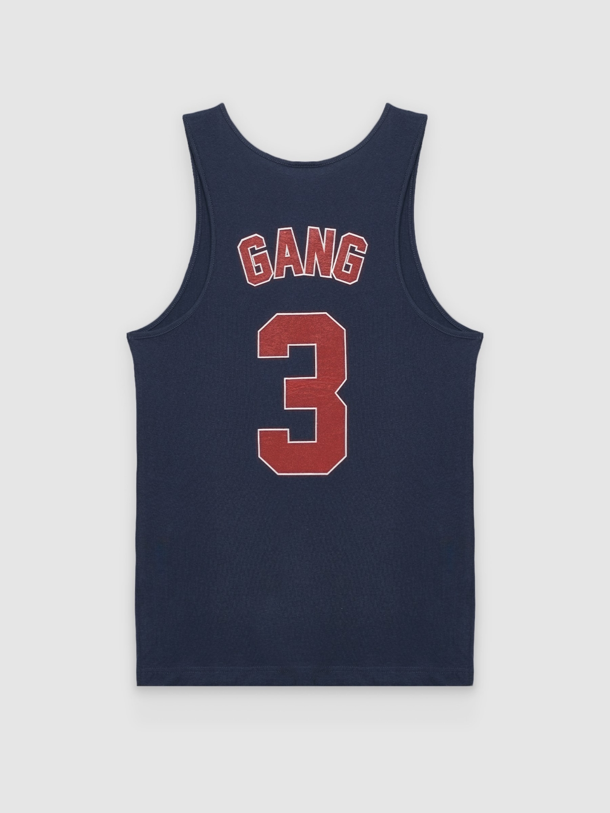 Camiseta tirantes Atlanta azul marino vista trasera