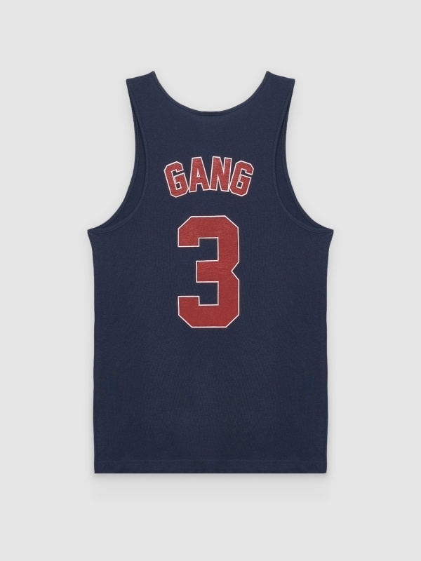 Atlanta tank top navy back view