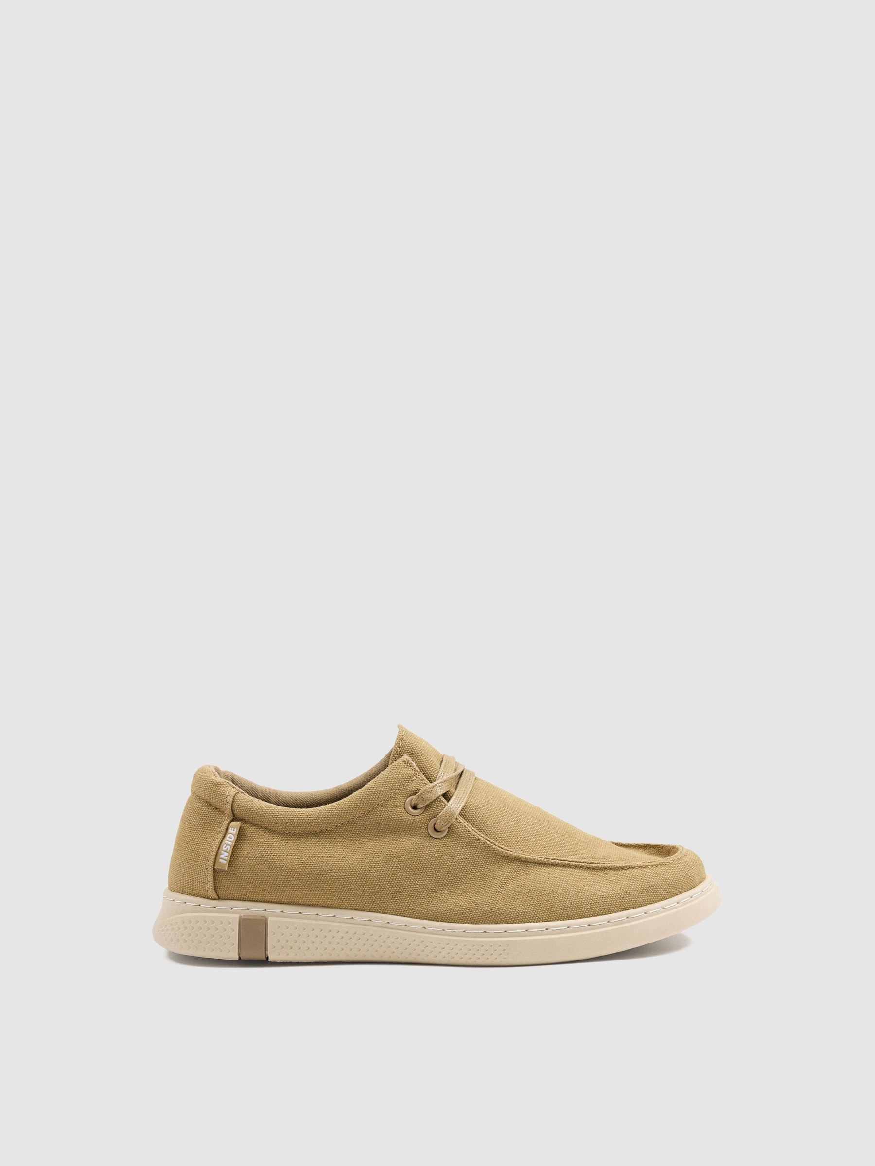 Canvas wallabee shoe sand