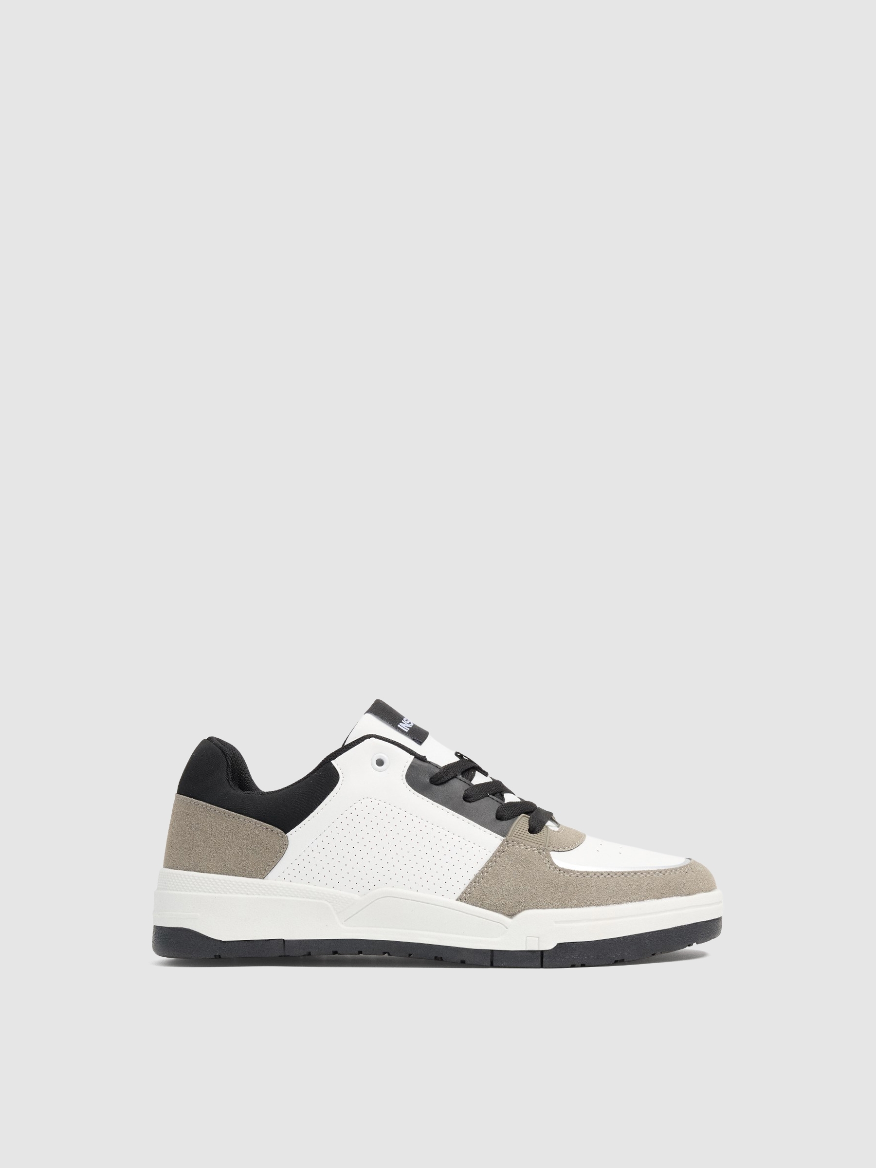 Zapatillas bajas skater combinadas blanco vista perfil
