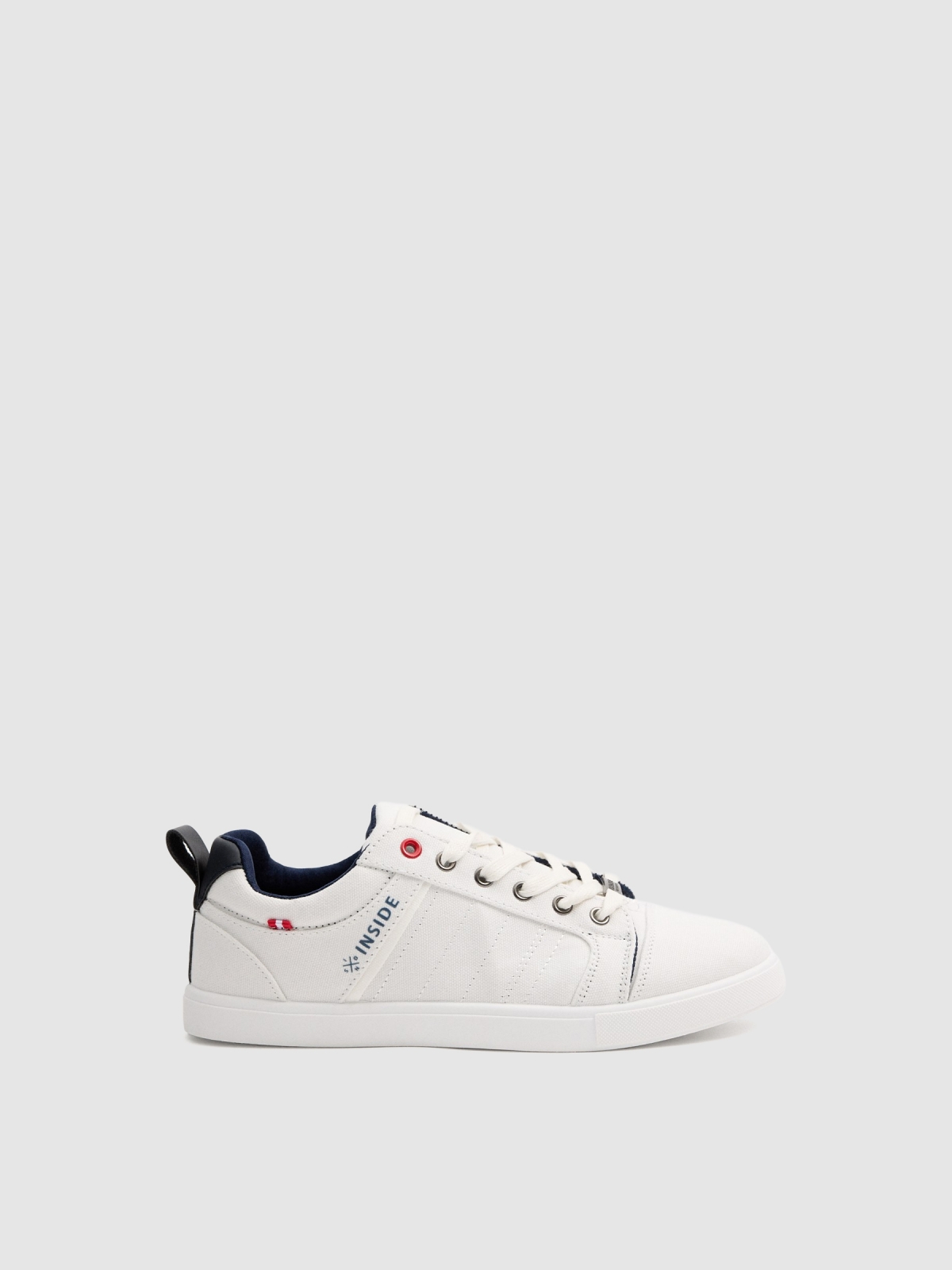 Zapatillas lona blancas blanco vista perfil