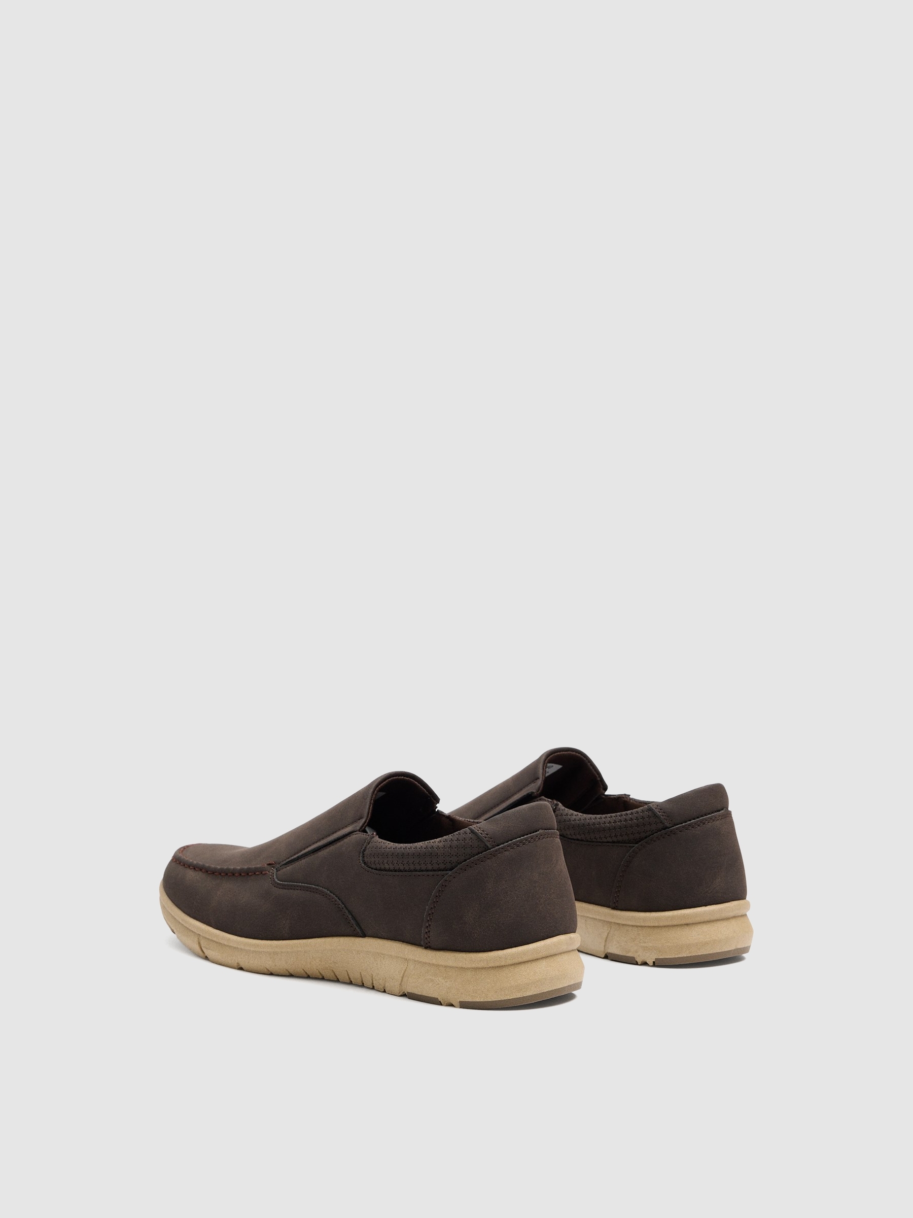 Brown dress shoe brown profile view