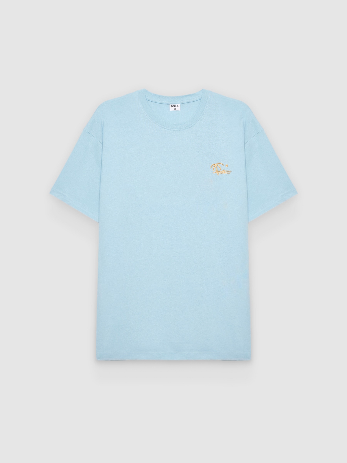 %Pto% Camiseta mini print praia azul vista frontal