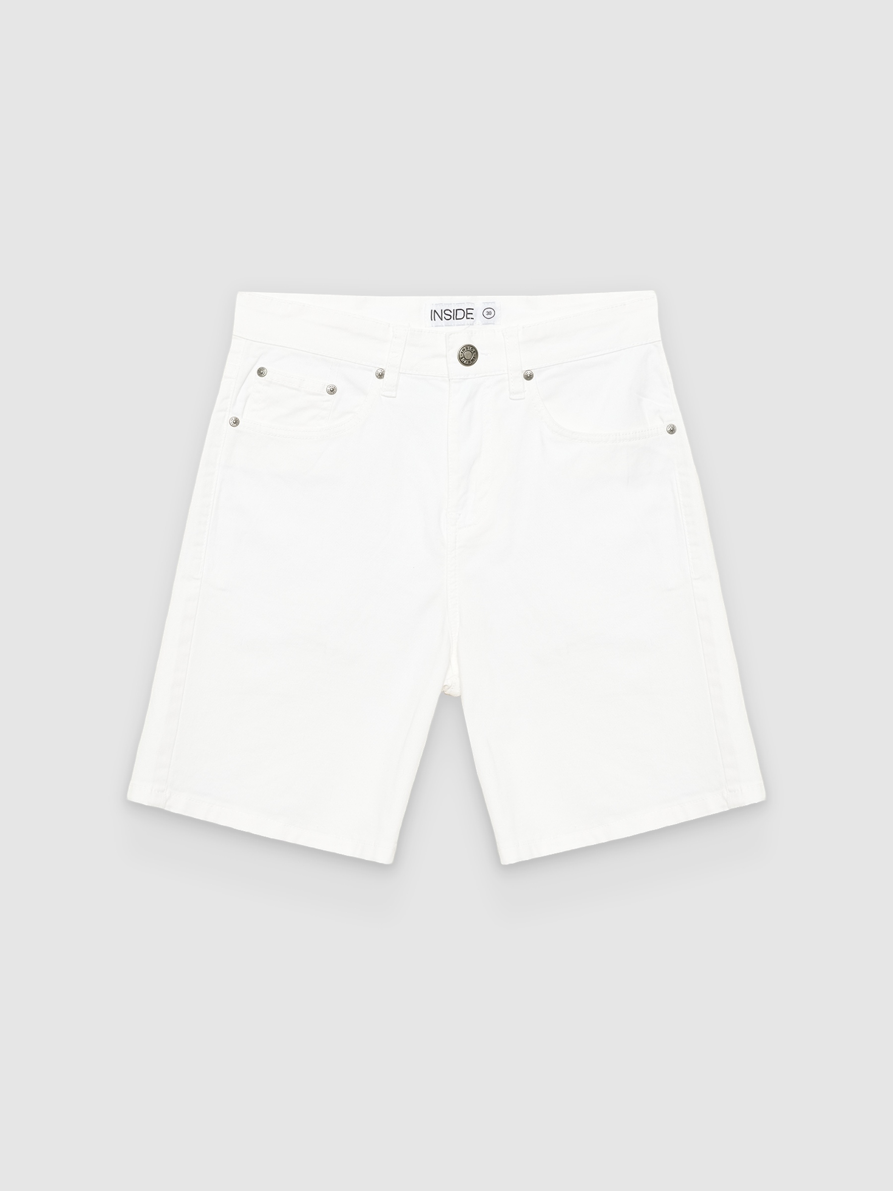  Bermudas regular blanco vista frontal