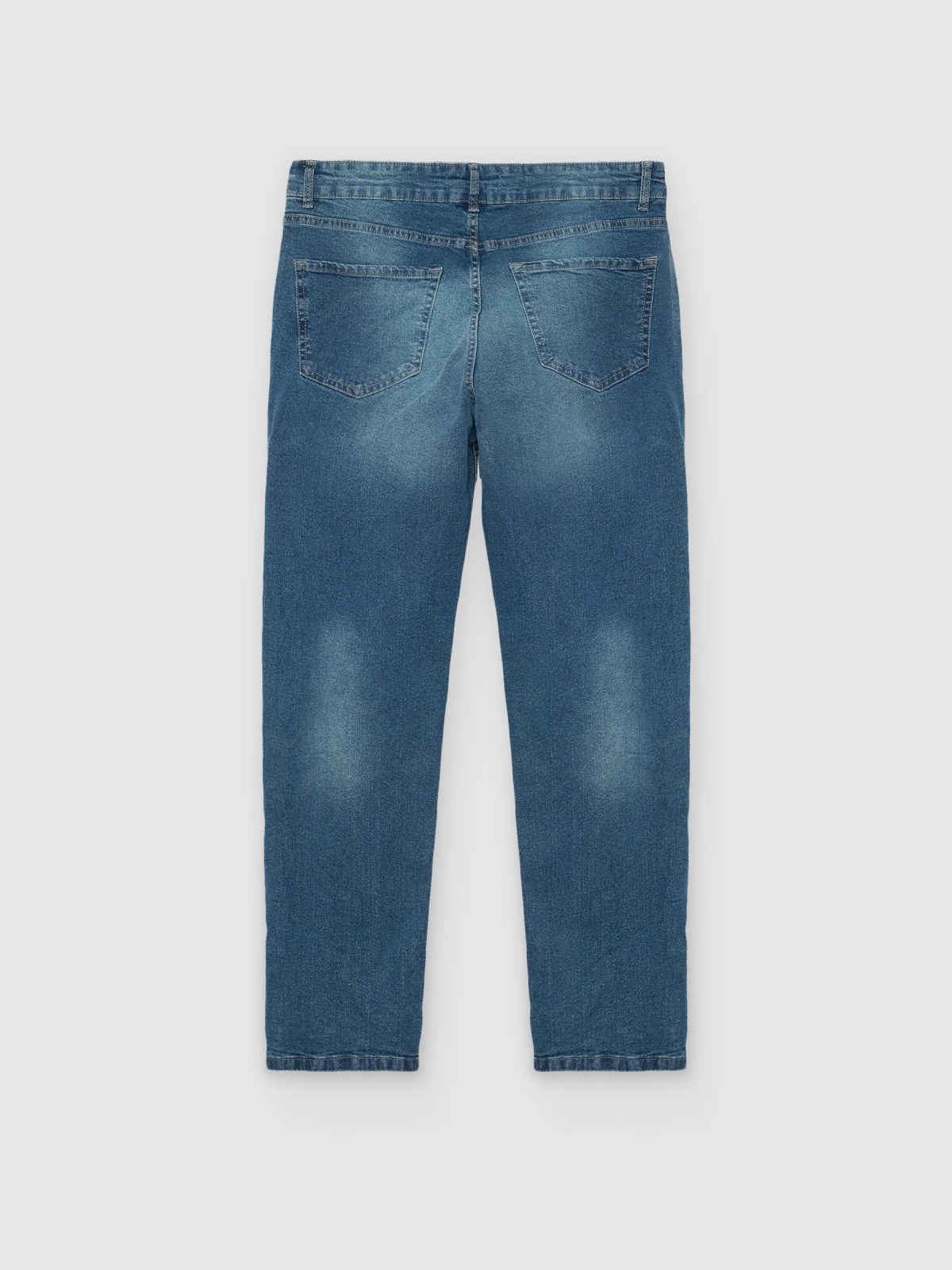 Regular basic jeans blue back view