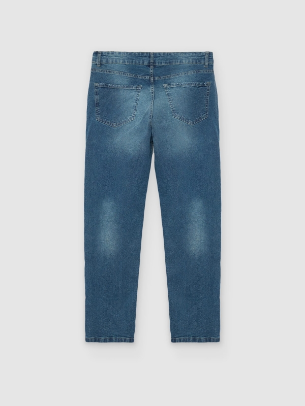 Regular basic jeans blue back view