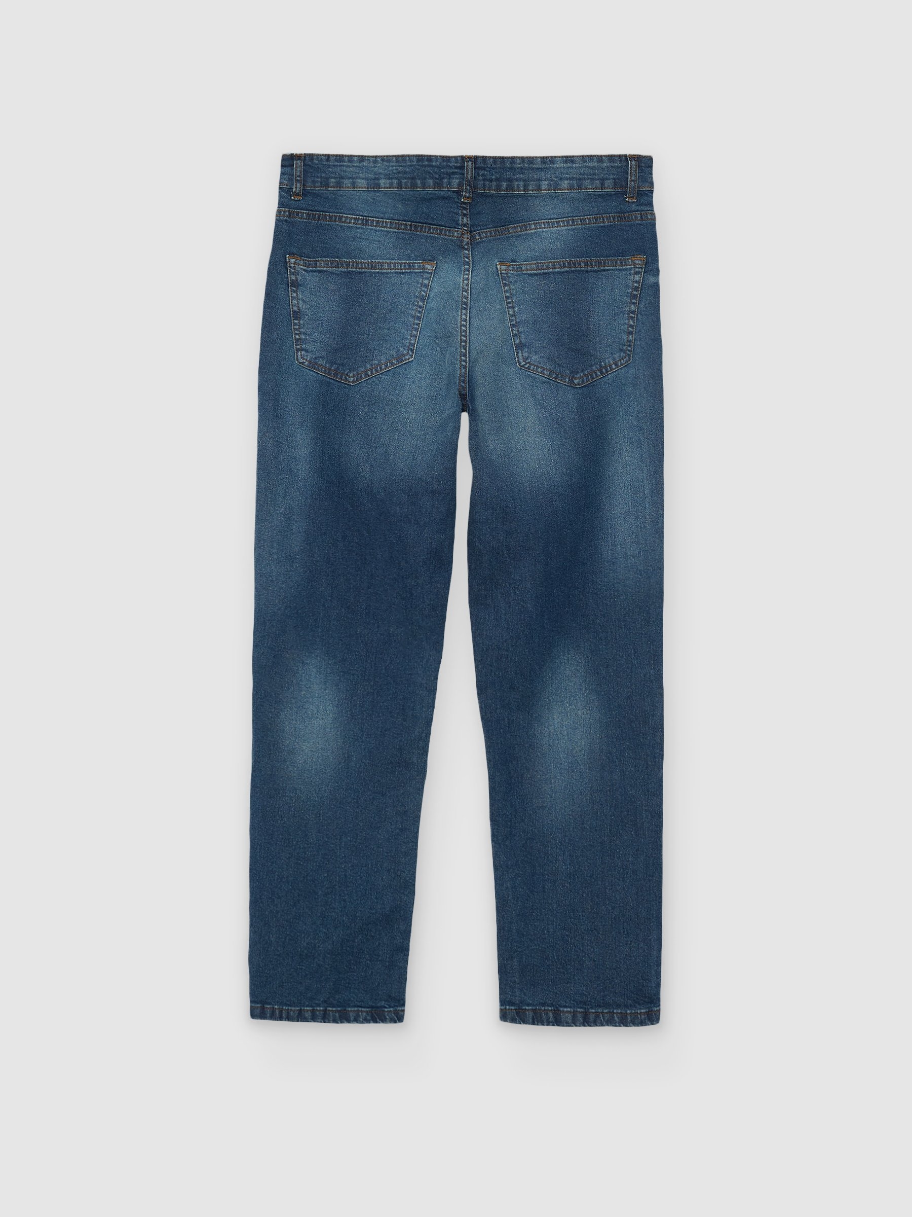 Jeans regular básicas azul escuro vista geral frontal