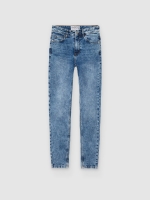 %Pto% Basic mid-rise skinny jeans blue front view