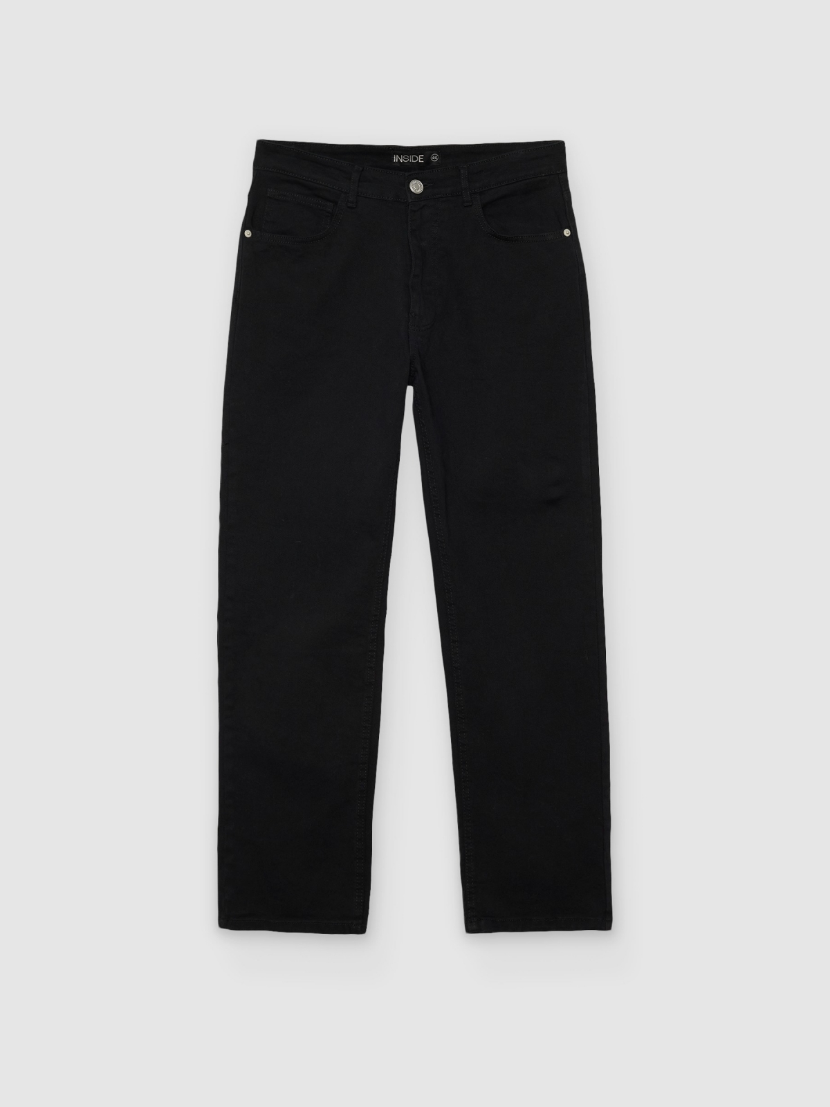 %Pto% Jeans de cor básica preto vista frontal