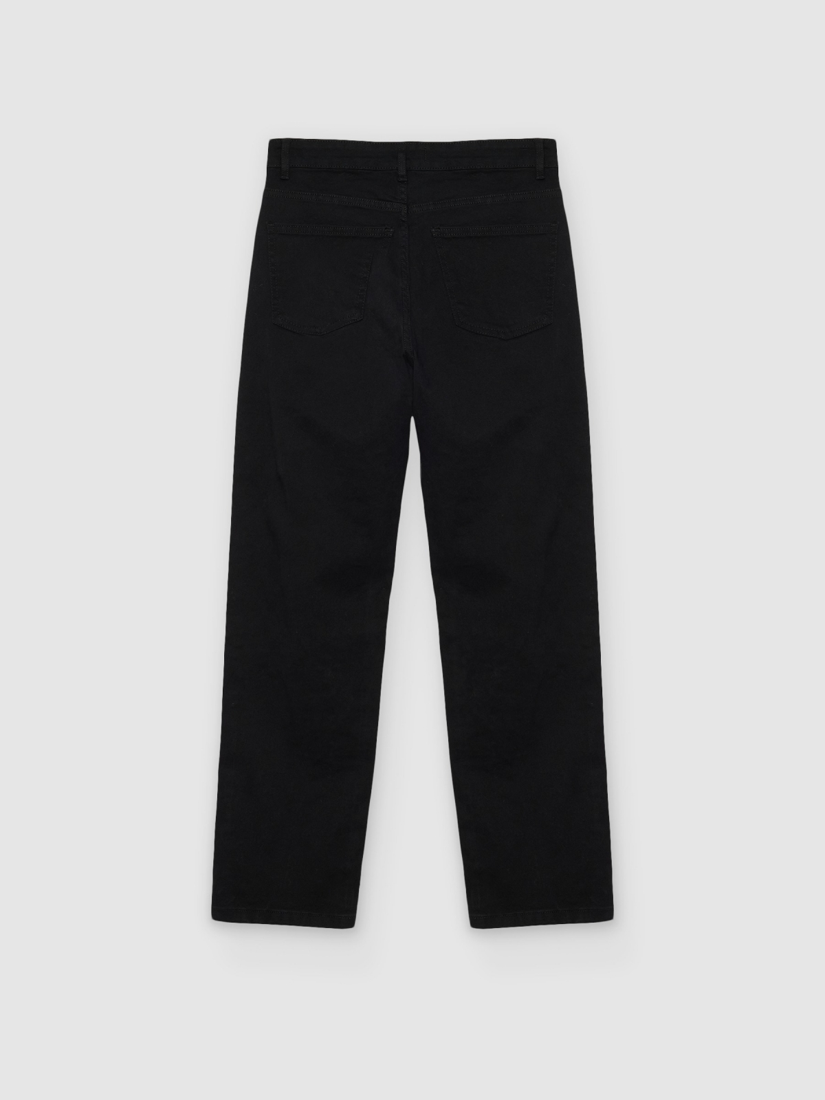 Jeans de cor básica preto vista traseira