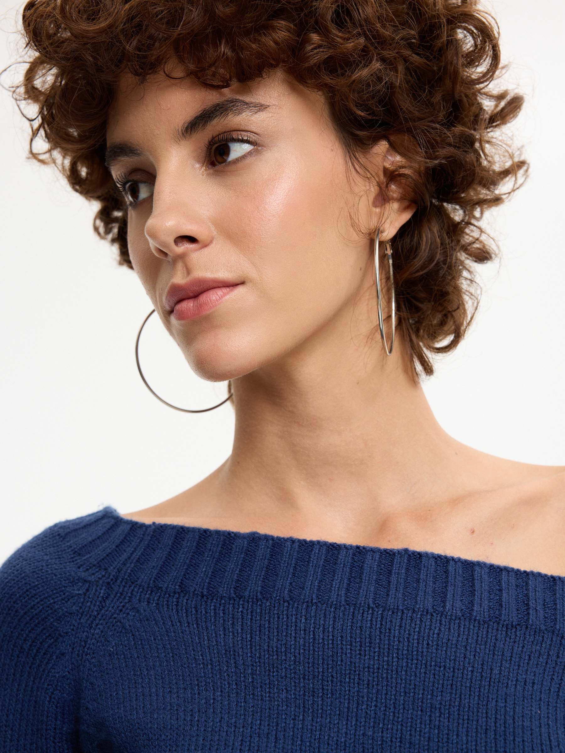  Marbled boat sweater navy front view