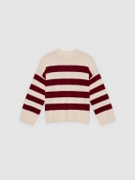 %Pto% Jersey oversize de rayas rojo vista frontal