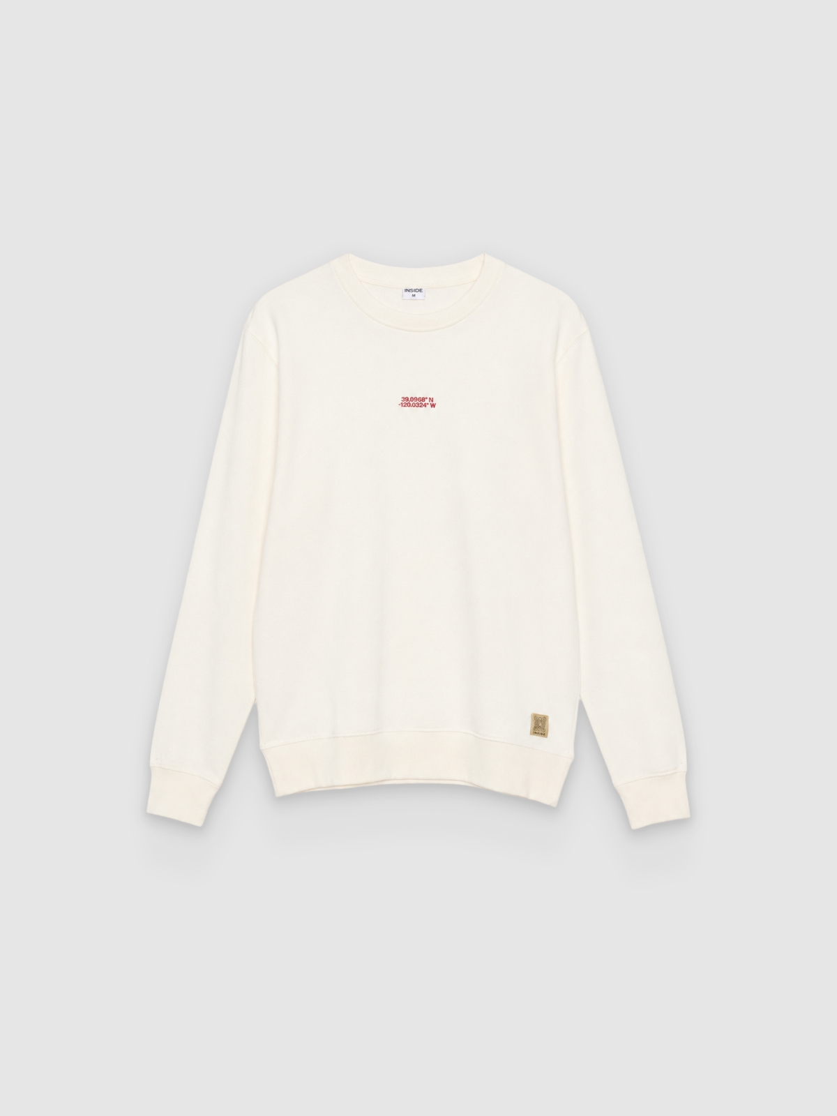 %Pto% Sudadera coordenadas oversize crudo vista frontal