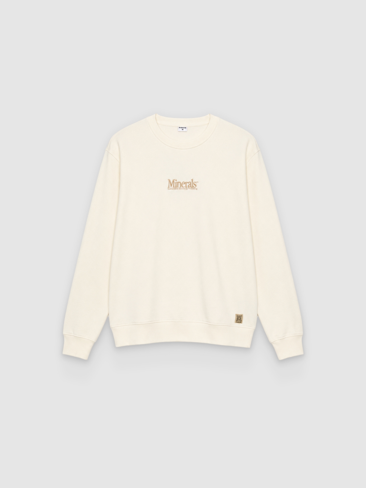 %Pto% Sudadera minerals oversize crudo vista frontal