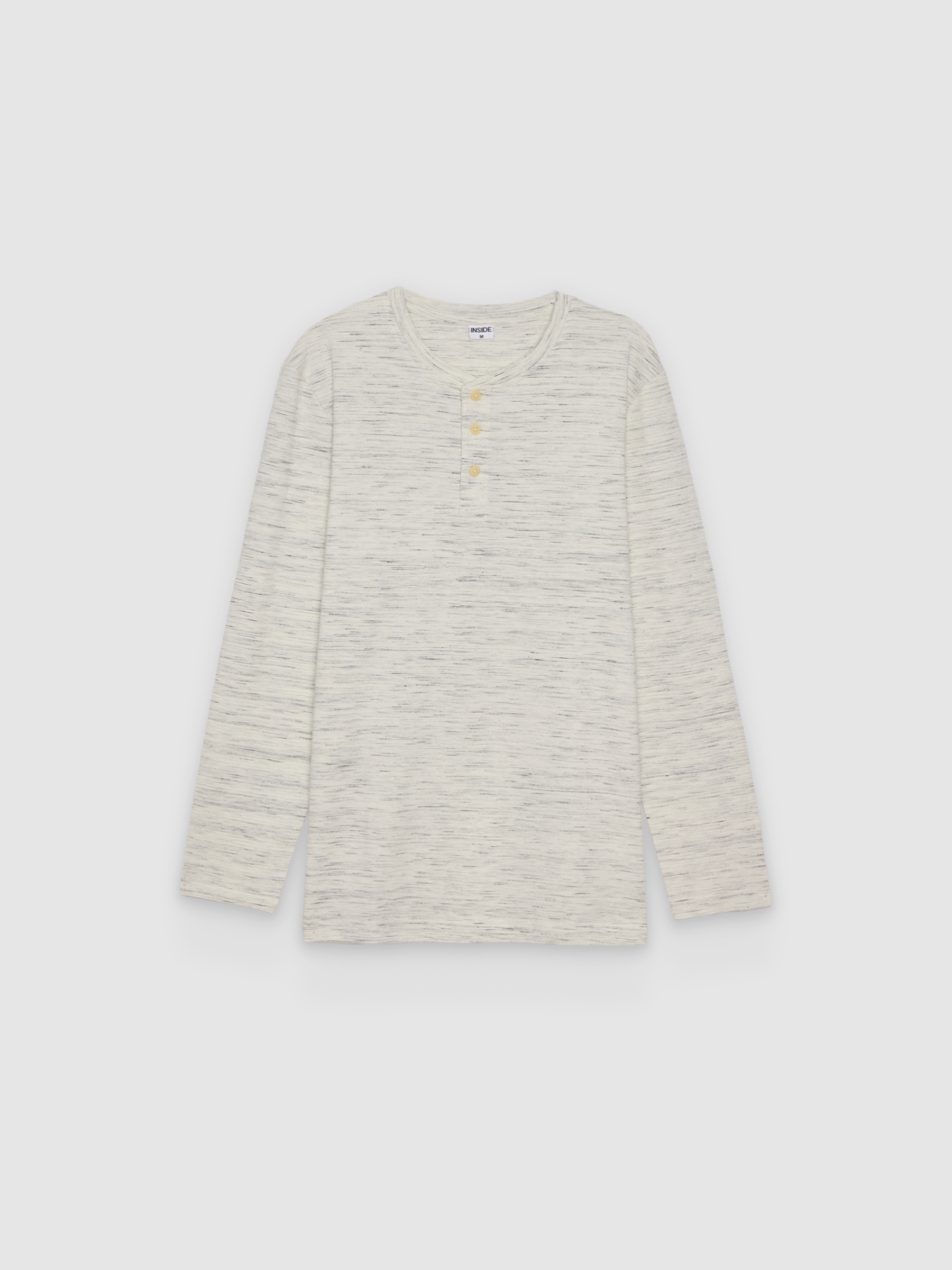  Long-sleeve crew-neck T-shirt raw front view