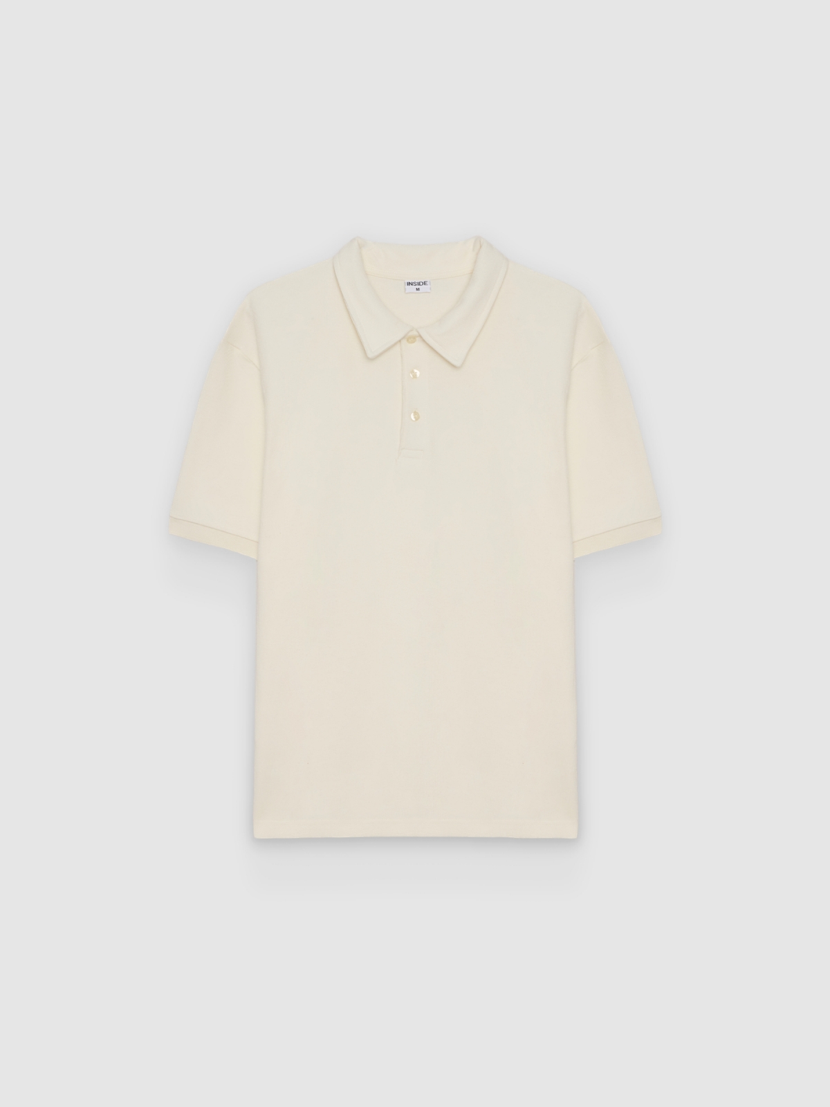 %Pto% Short-sleeved plain polo shirt raw front view