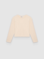 %Pto% Basic cotton long-sleeve T-shirt raw front view