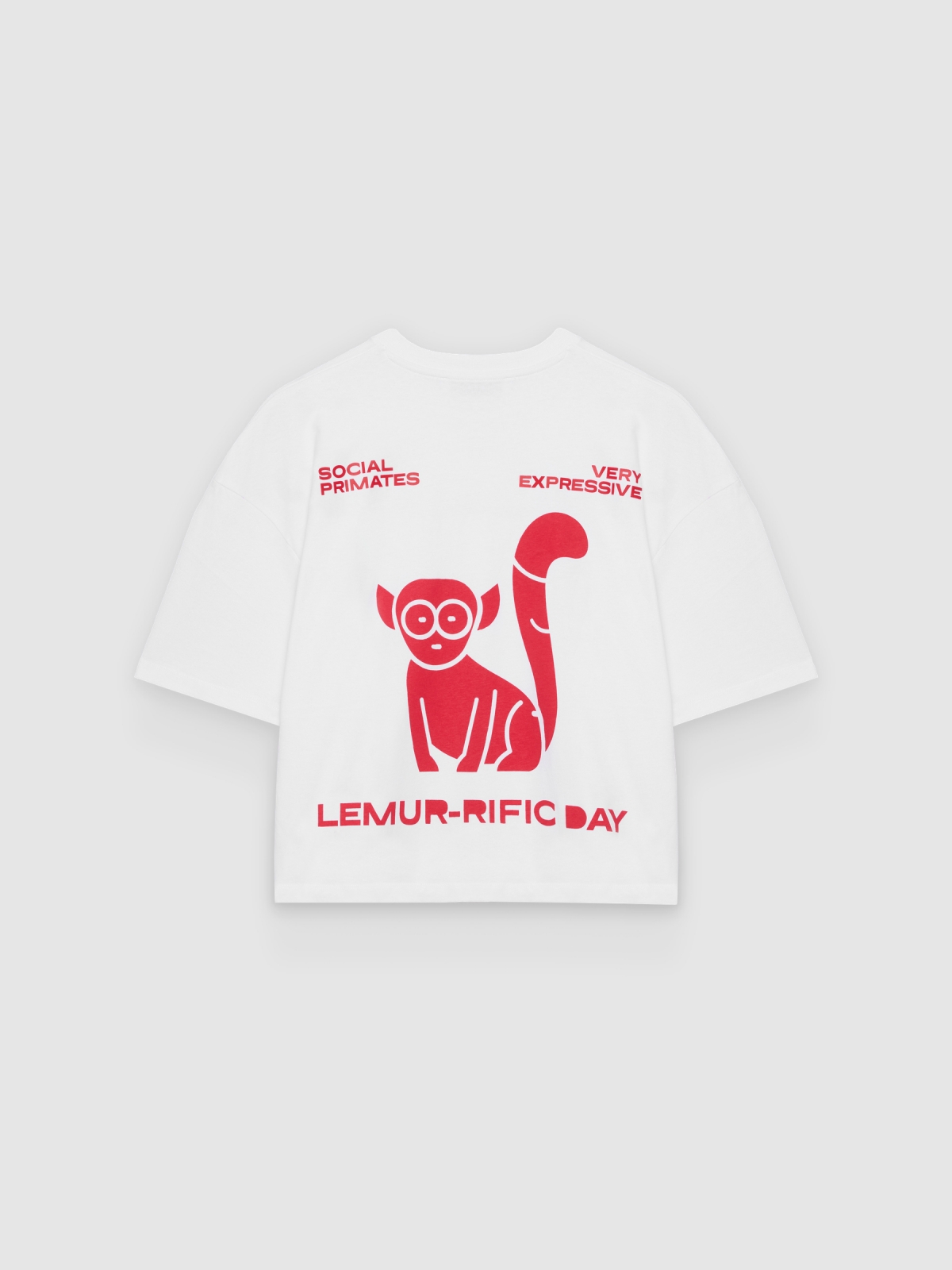 Camiseta estampado algodón blanco vista trasera