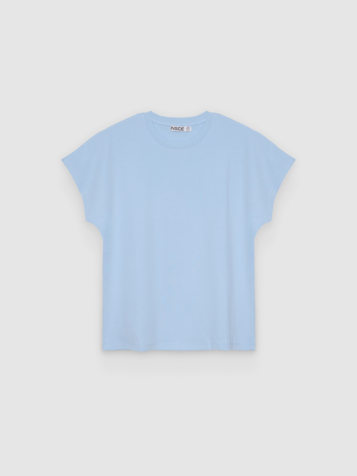 %Pto% Camiseta oversize sin mangas azul claro vista frontal