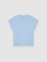 %Pto% Oversized sleeveless T-shirt light blue front view