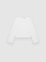 %Pto% Basic t-shirt boat neck white front view