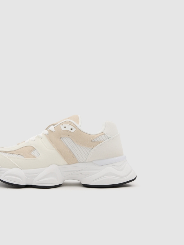 Deportiva casual running baja blanco vista detalle