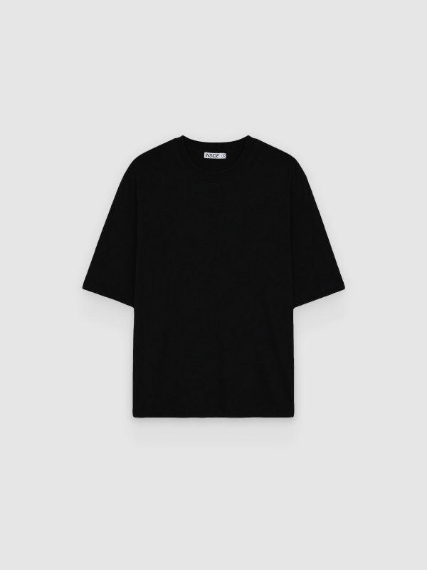  Camiseta oversize básica lisa negro vista frontal