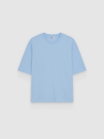 %Pto% Camiseta oversize básica lisa azul claro vista frontal