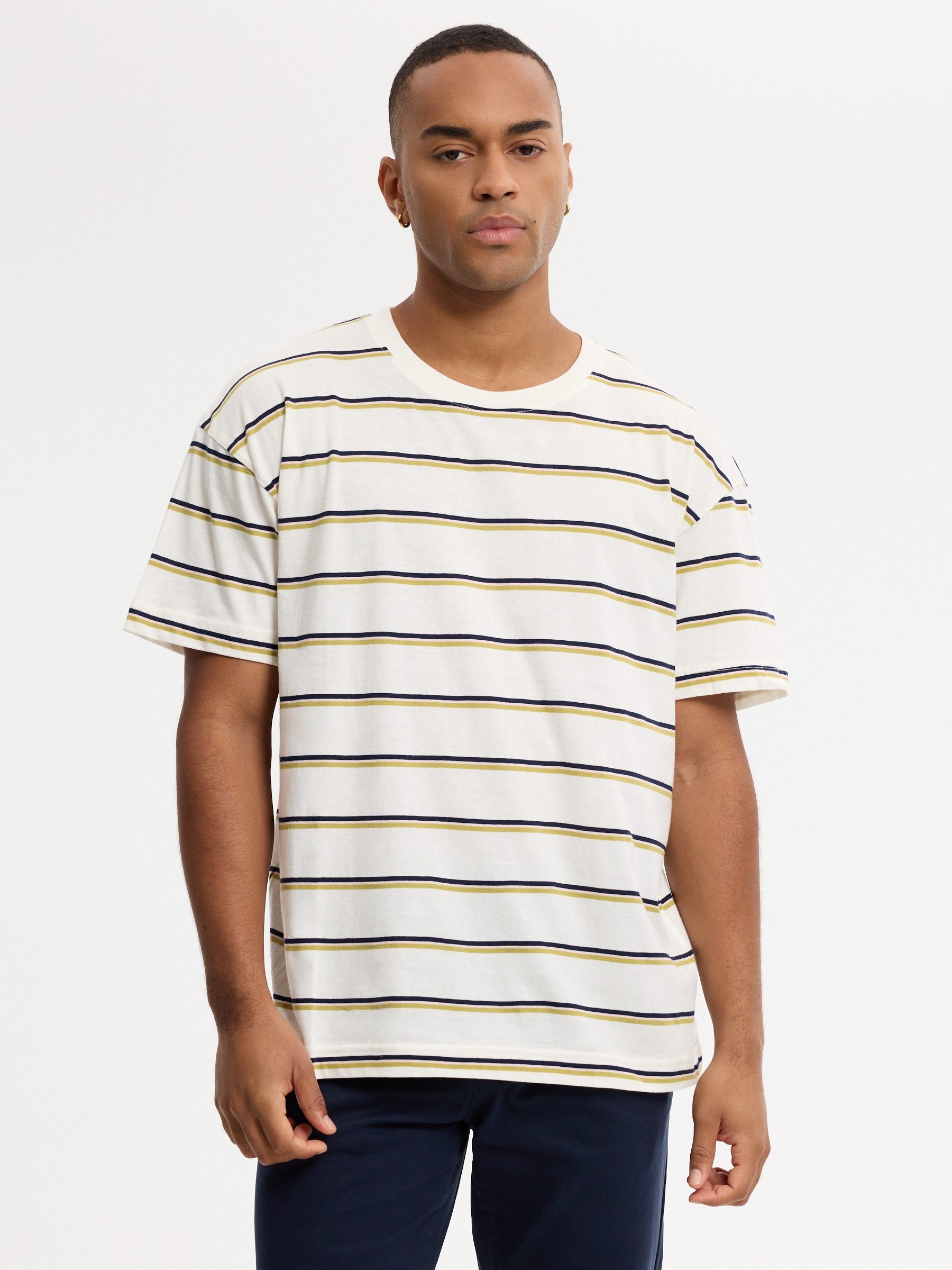 Striped crew neck T-shirt