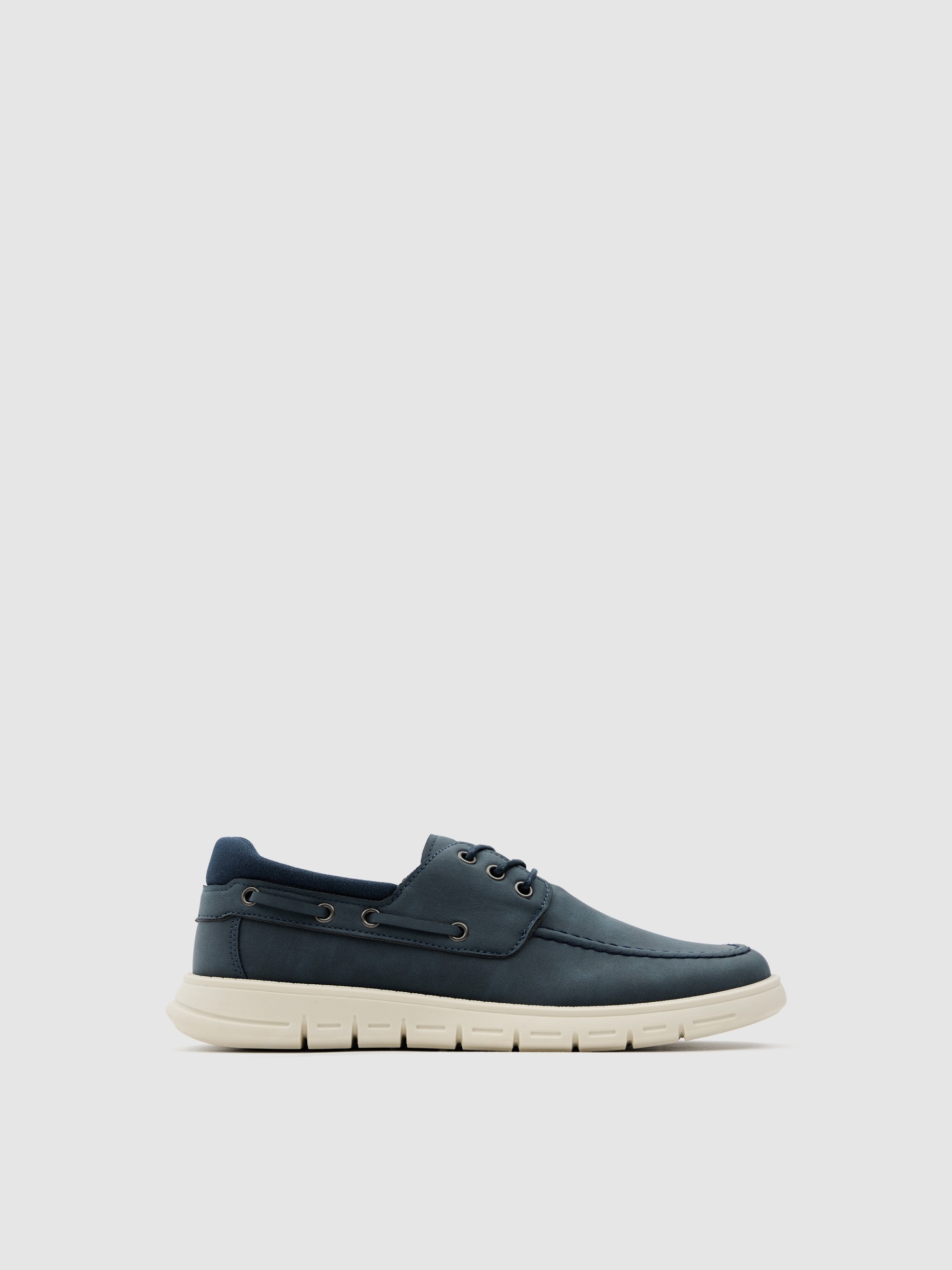 Nautical shoe faux leather rubber sole blue