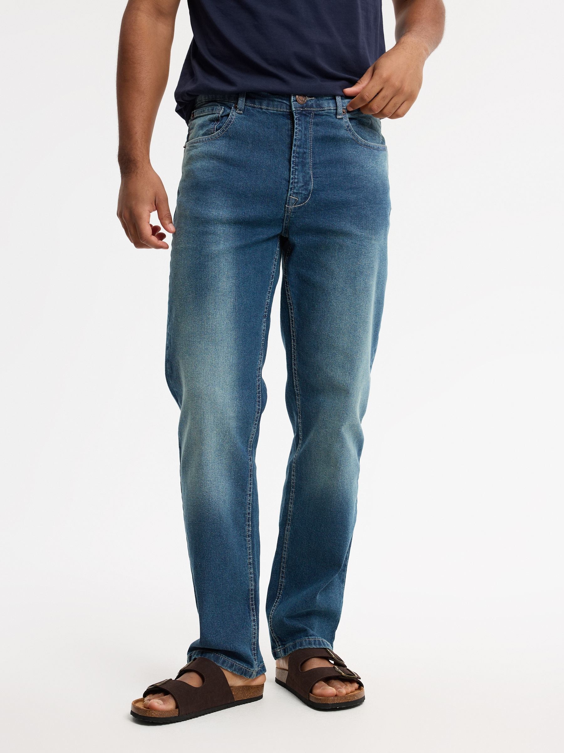 Jeans slim azul marino azul oscuro vista general frontal
