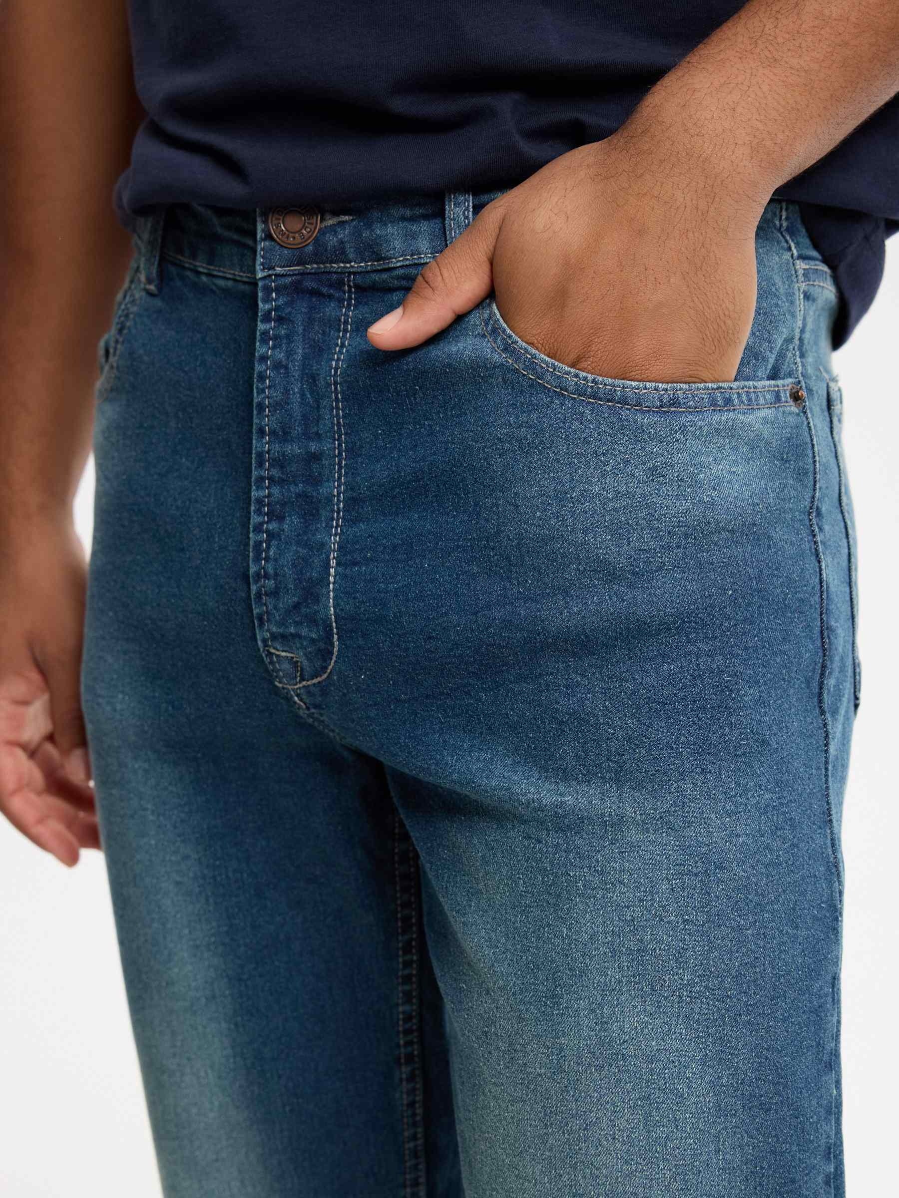 Jeans slim azul marino azul oscuro vista general frontal