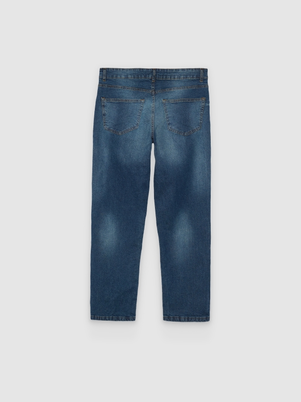 Jeans regular básicas azul escuro vista traseira
