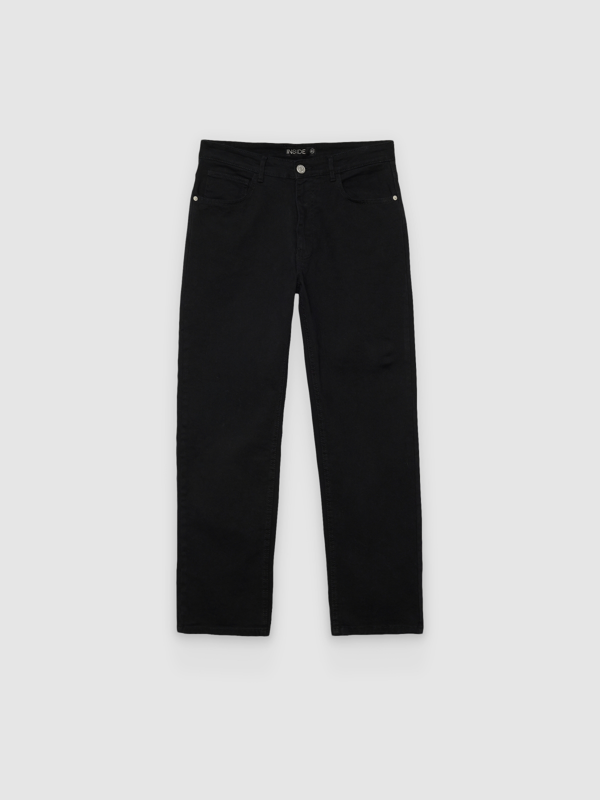 %Pto% Jeans de cor básica preto vista frontal
