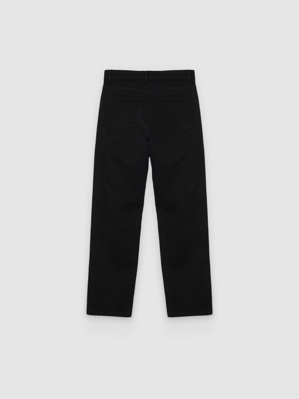 Jeans de cor básica preto vista traseira