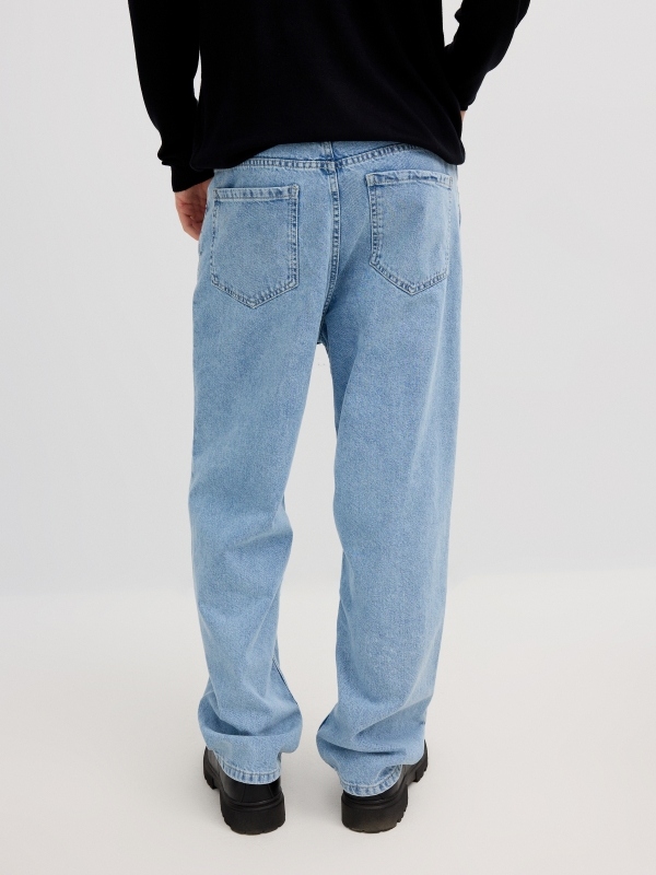 Baggy Denim Jeans blue middle back view