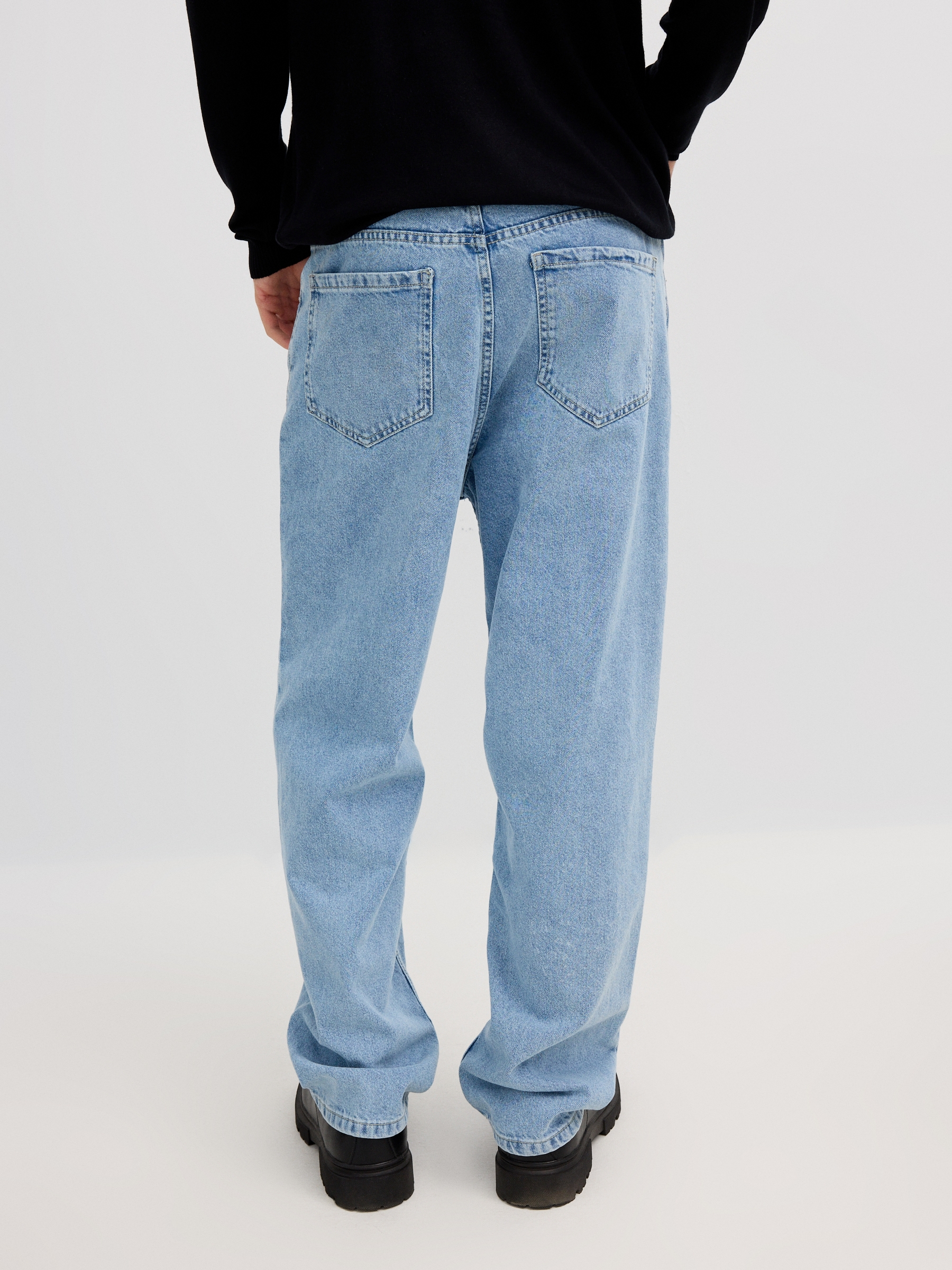 Jeans Baggy Denim azul vista geral frontal