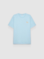 %Pto% Beach mini print T-shirt blue front view