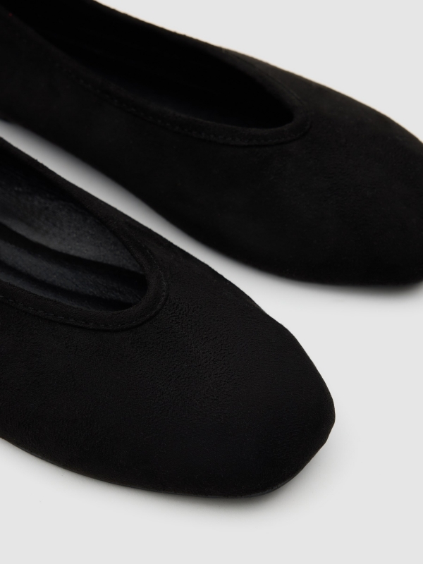 Sabrina básica microfibra preto vista detalhe