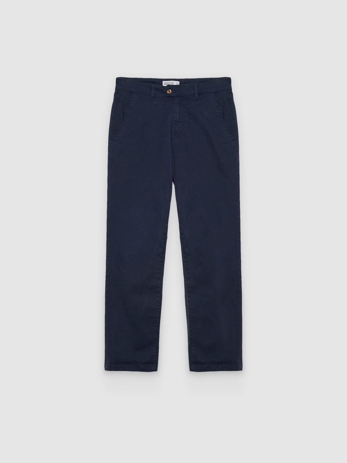 %Pto% Relaxed high-rise chino pants navy front view